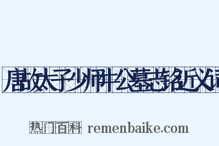 唐故太子少师牛公墓志铭近义词是什么意思的图片